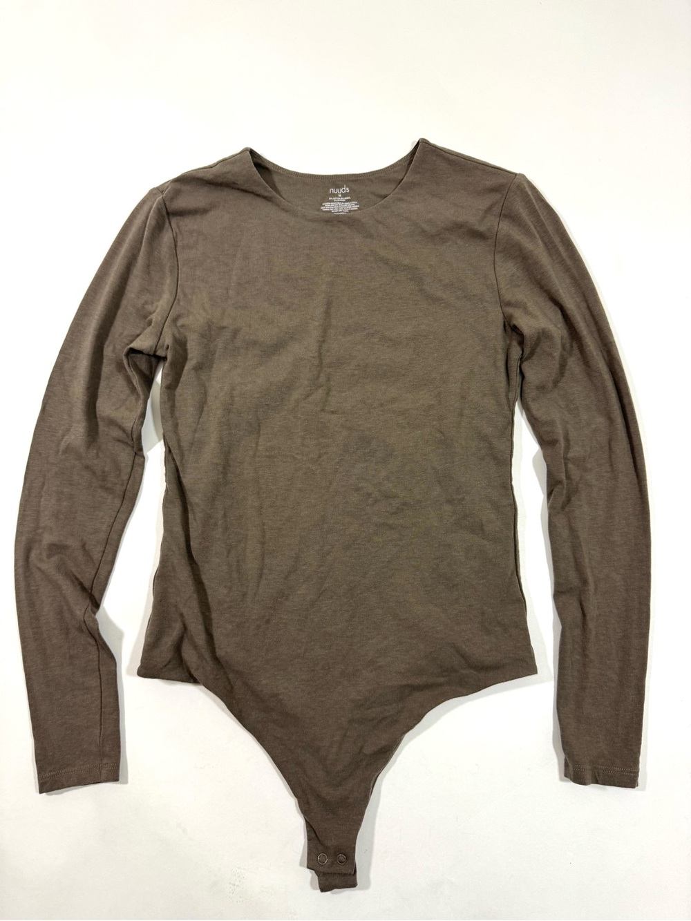 Nuuds Cotton Blend Long Sleeve Bodysuit